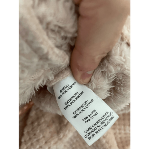 Calvin Klein Women's Suede Plush Blush Pink Vest Soft Girl Slavic Winter Russian - Picture 5 of 7